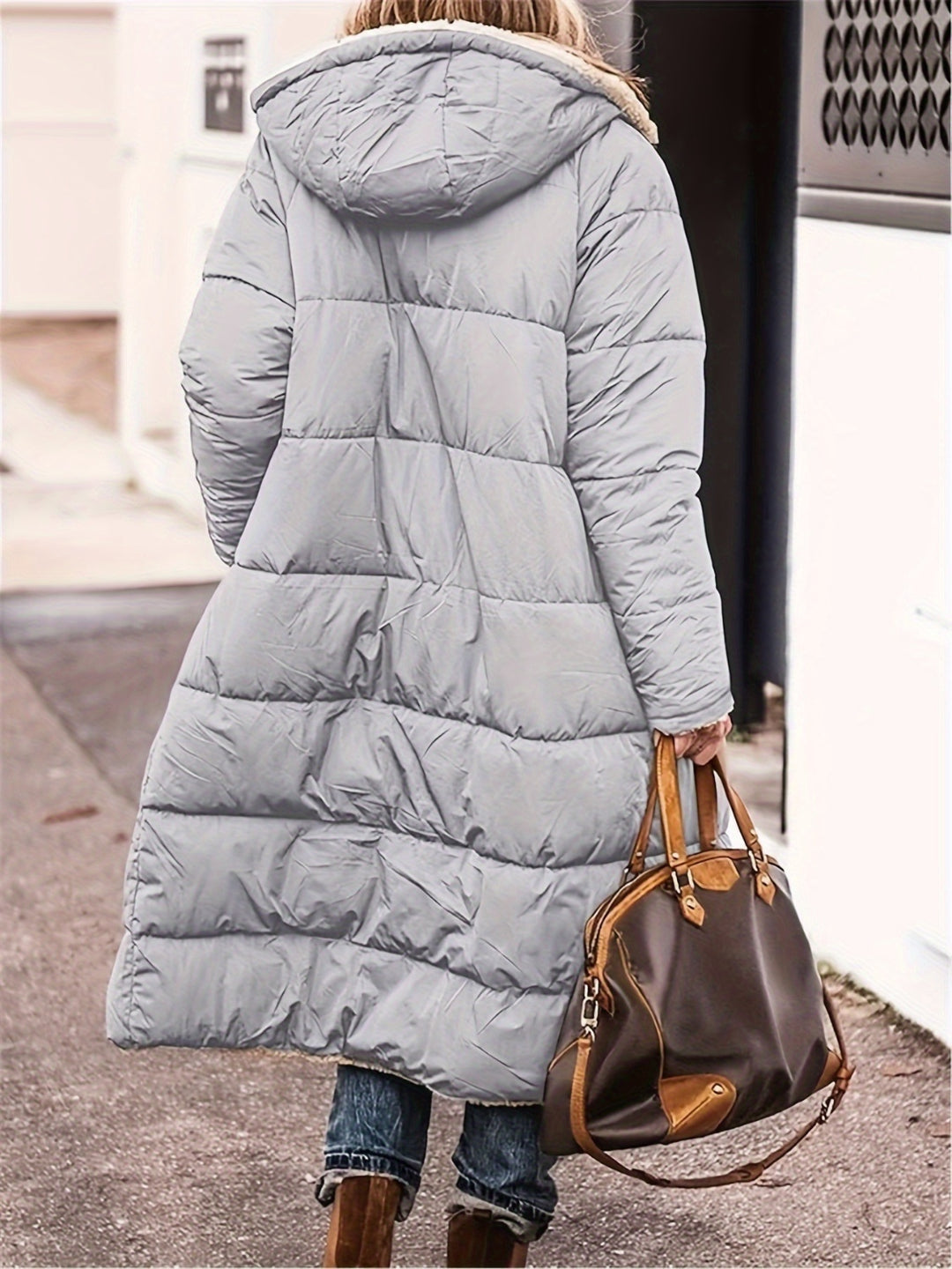 Zip Up Sherpa Hooded Coat