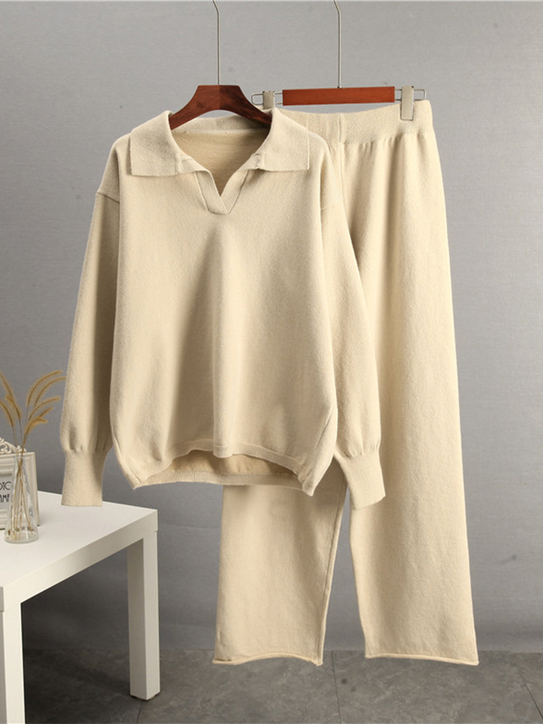 Long Sleeve Top and Pants Sweater Set