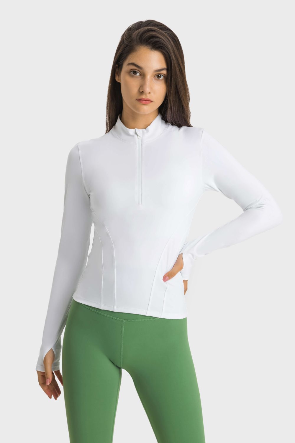 Half Zip Sleeve Sports Top