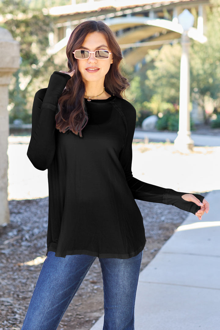 Round Neck Long Sleeve T-Shirt