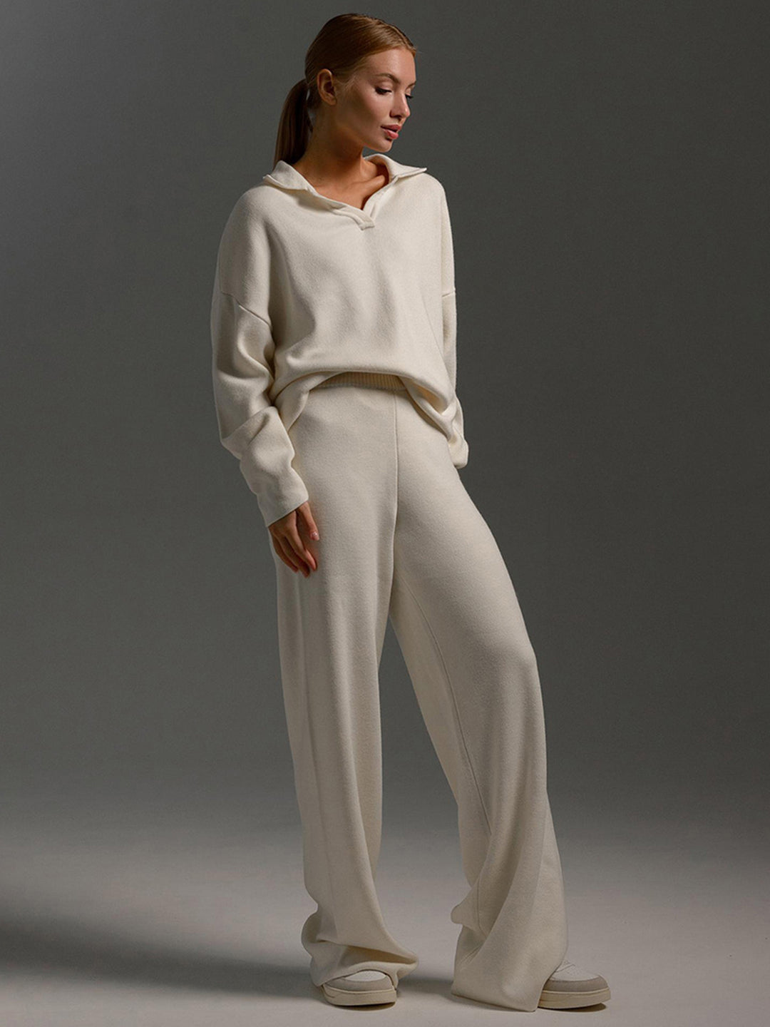 Long Sleeve Top and Pants Sweater Set