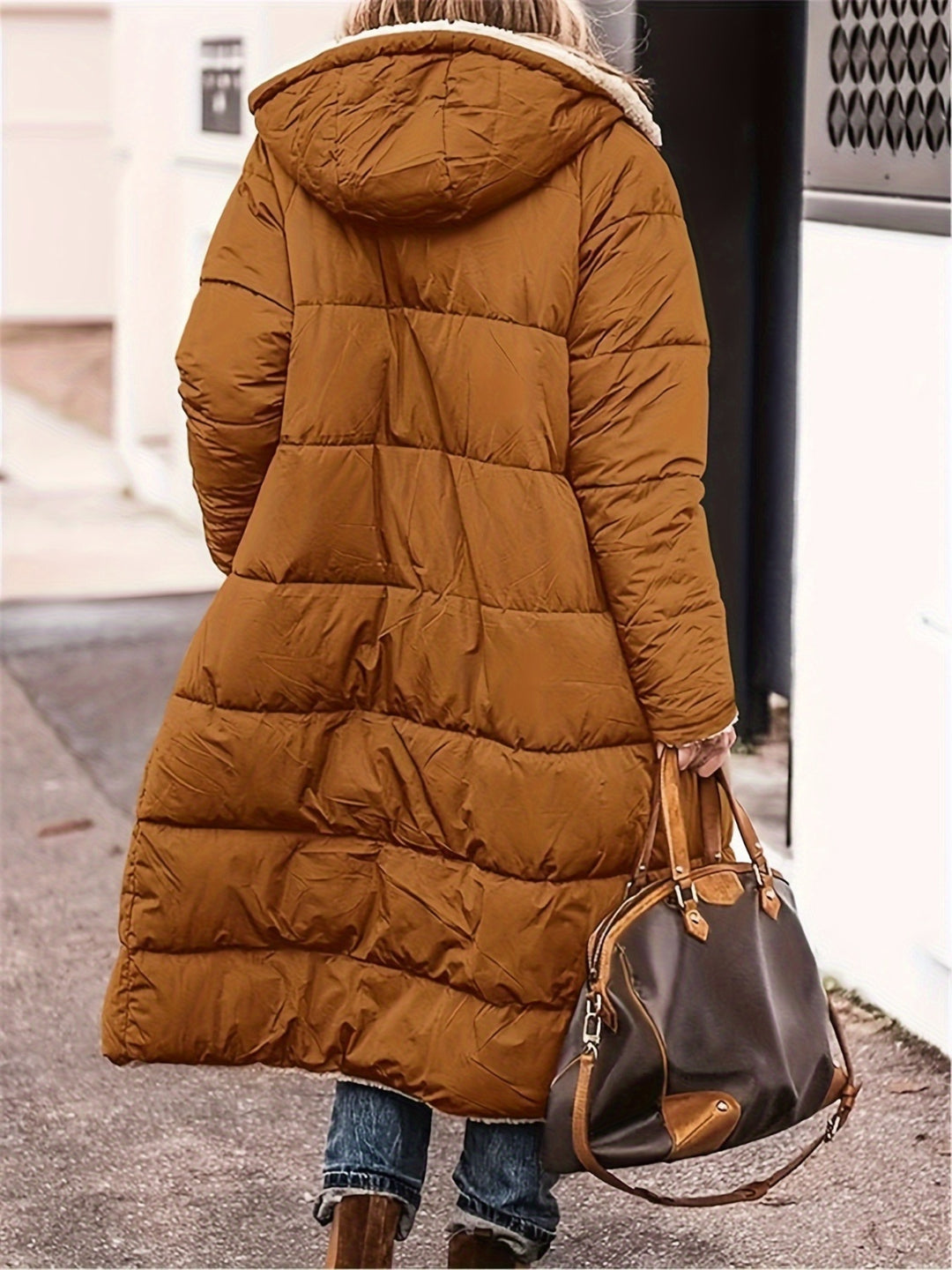 Zip Up Sherpa Hooded Coat