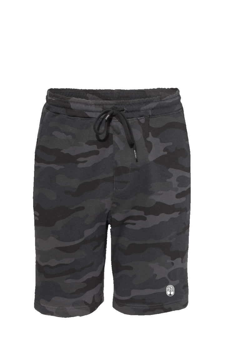 Black Camo Fleece Shorts