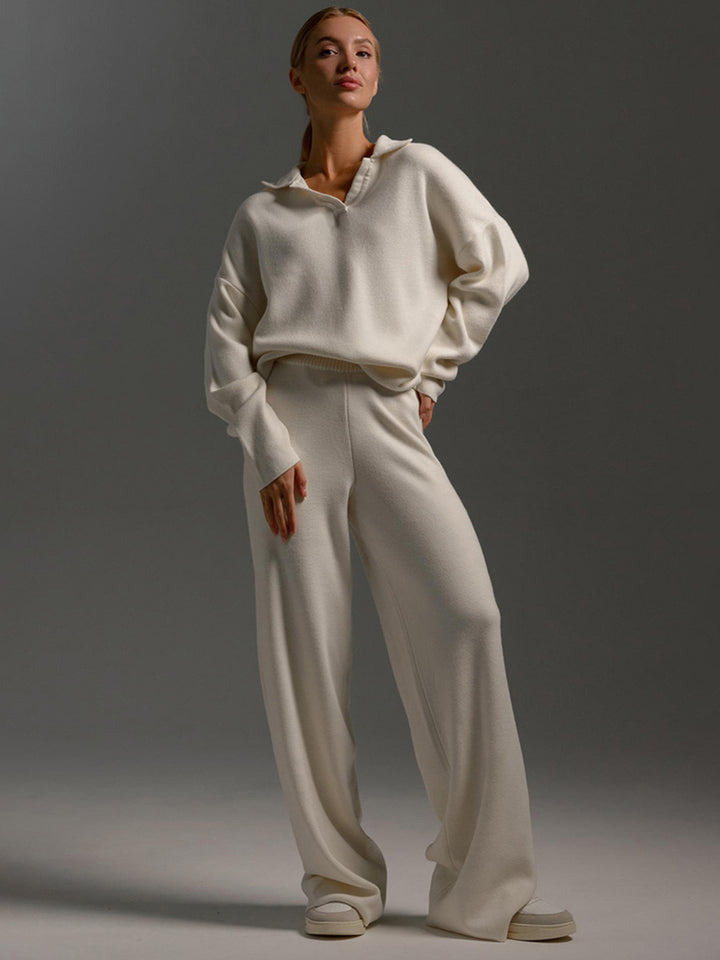 Long Sleeve Top and Pants Sweater Set