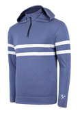 Striped 1/2 Zip Hood