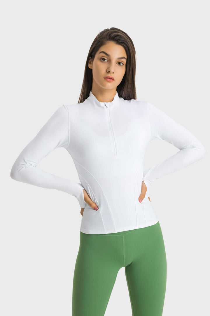 Half Zip Sleeve Sports Top