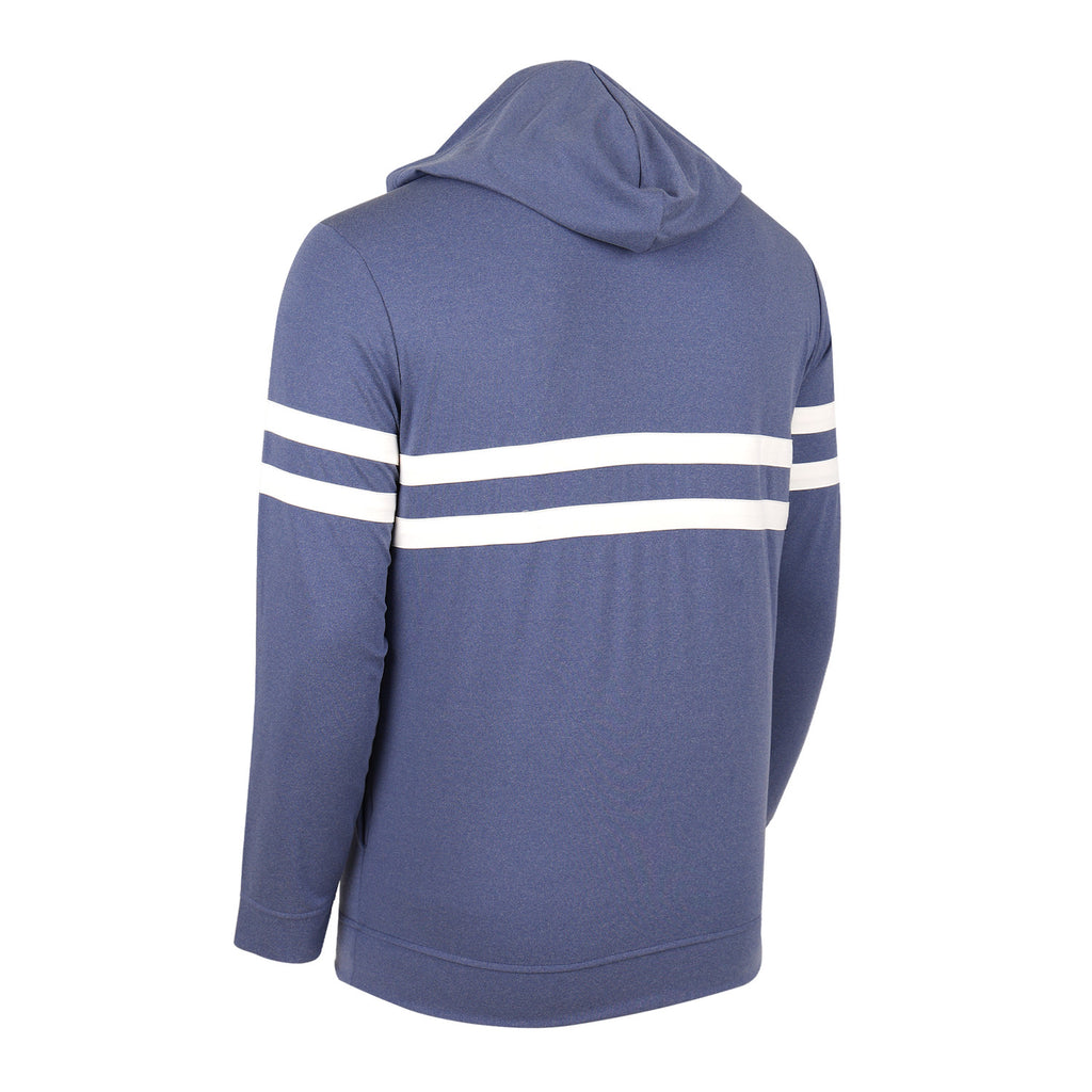 Striped 1/2 Zip Hood