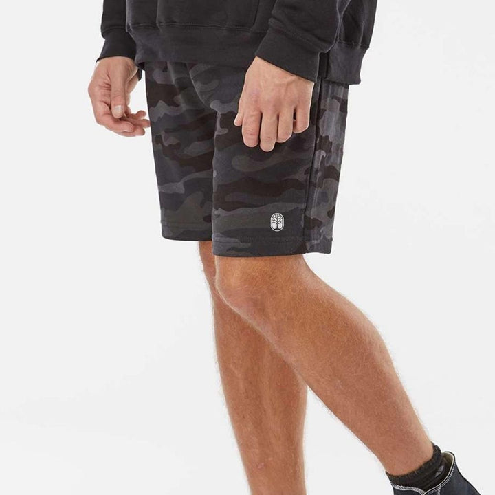 Black Camo Fleece Shorts