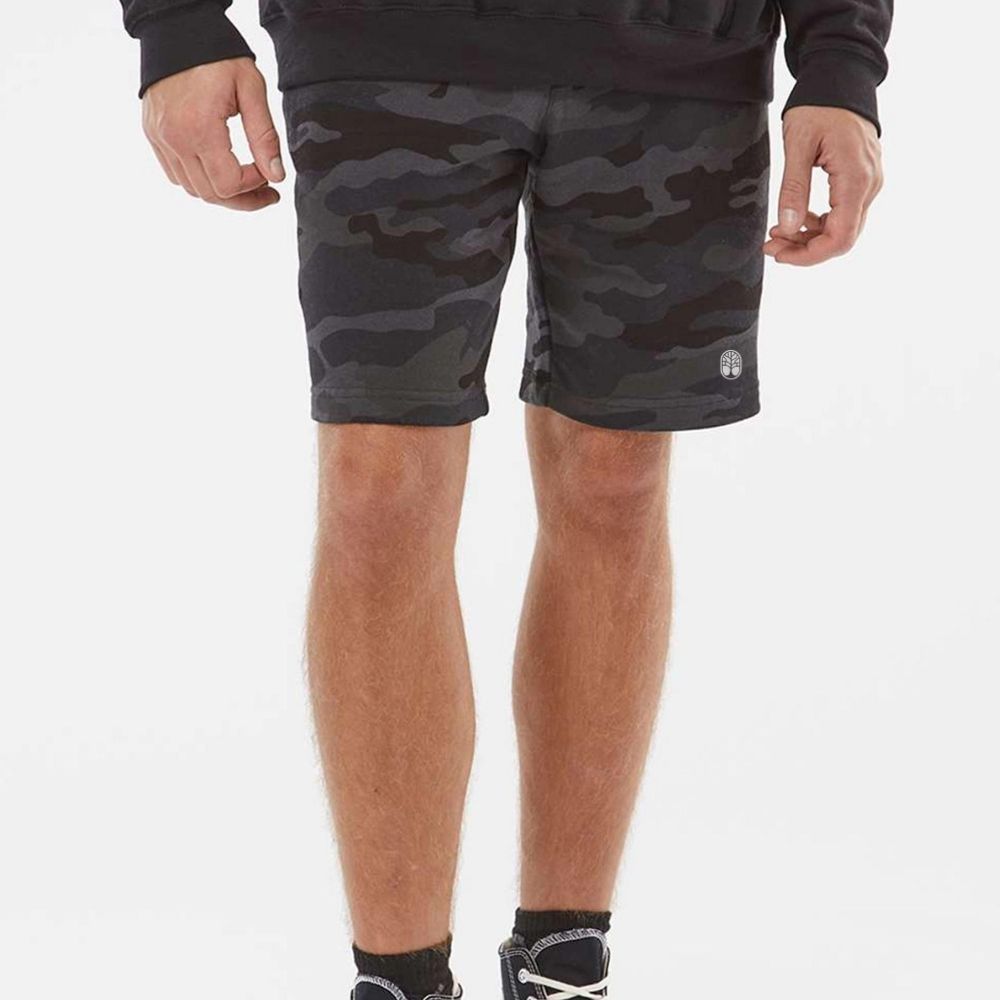 Black Camo Fleece Shorts