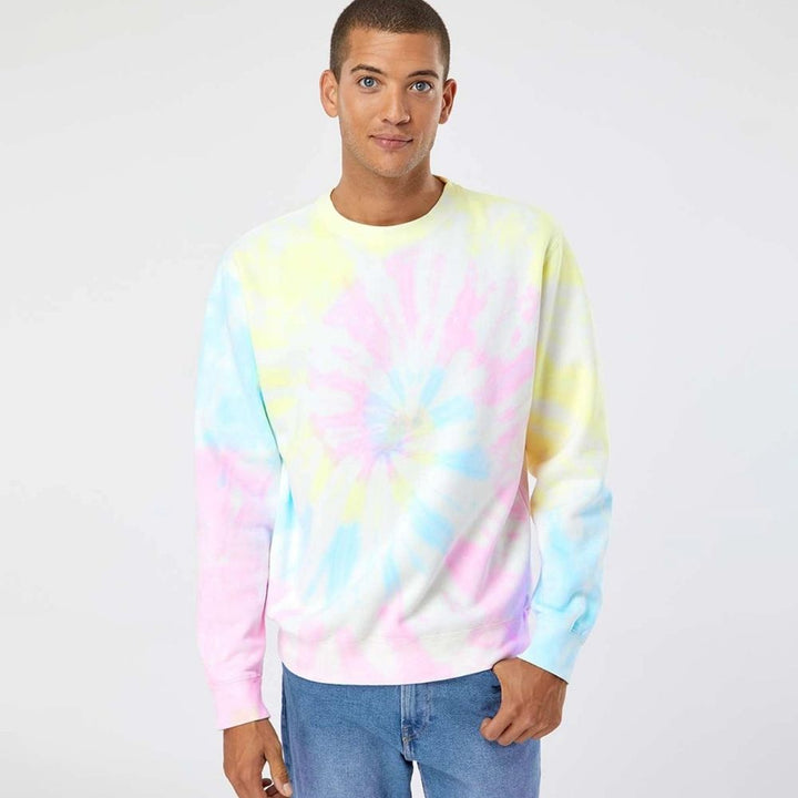 Tie Dye Sunset Swirl Crew Neck