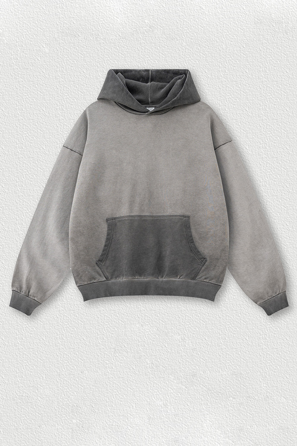 Drop Shoulder Long Sleeve Hoodie with Kangaroo Pocket