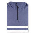 Striped 1/2 Zip Hood