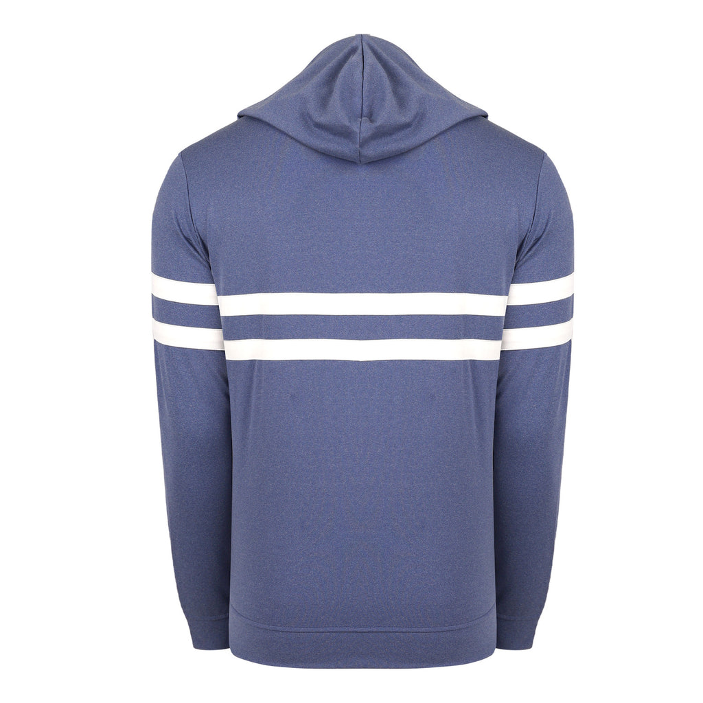 Striped 1/2 Zip Hood
